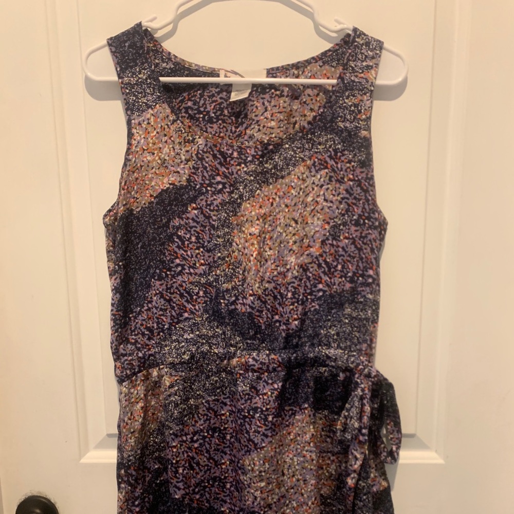Imaginary voyage cinched middle side tie dress L